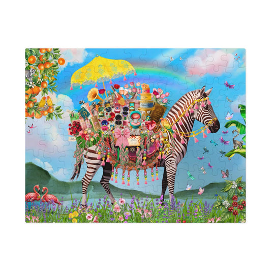 Engagement Proposal Jigsaw Puzzle | Romantic Zebra Gift 110 Pieces With Tin