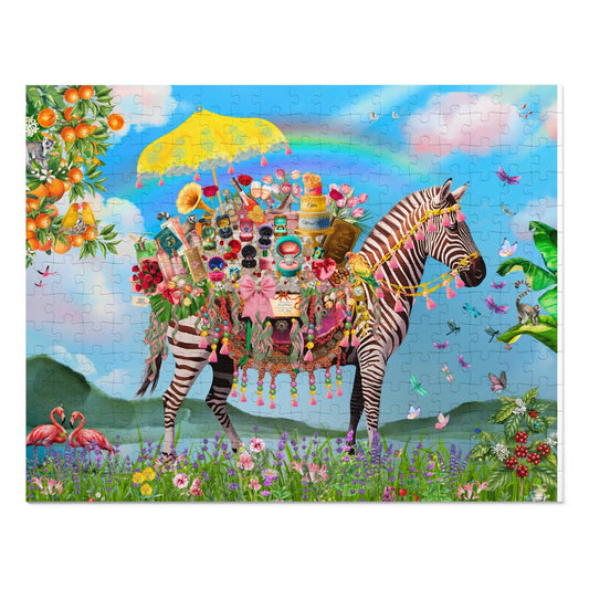 Engagement Proposal Jigsaw Puzzle: Ring Bearer Zebra, Luxury Gift 252 Pieces with tin