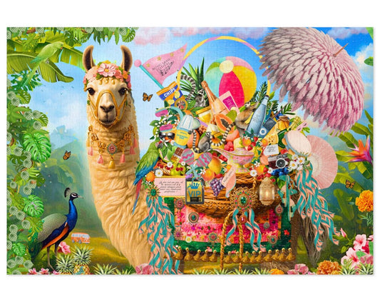 Music Festival Llama Art Puzzle